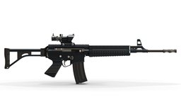 SS-2 V4 Pindad rifle, pindad, fire, indonesia, sniper, senjata, tni, assault-rifle, skethfab, ss2-v4, ss2, weapon, sketchup, 3d, gun, serbu, senapan