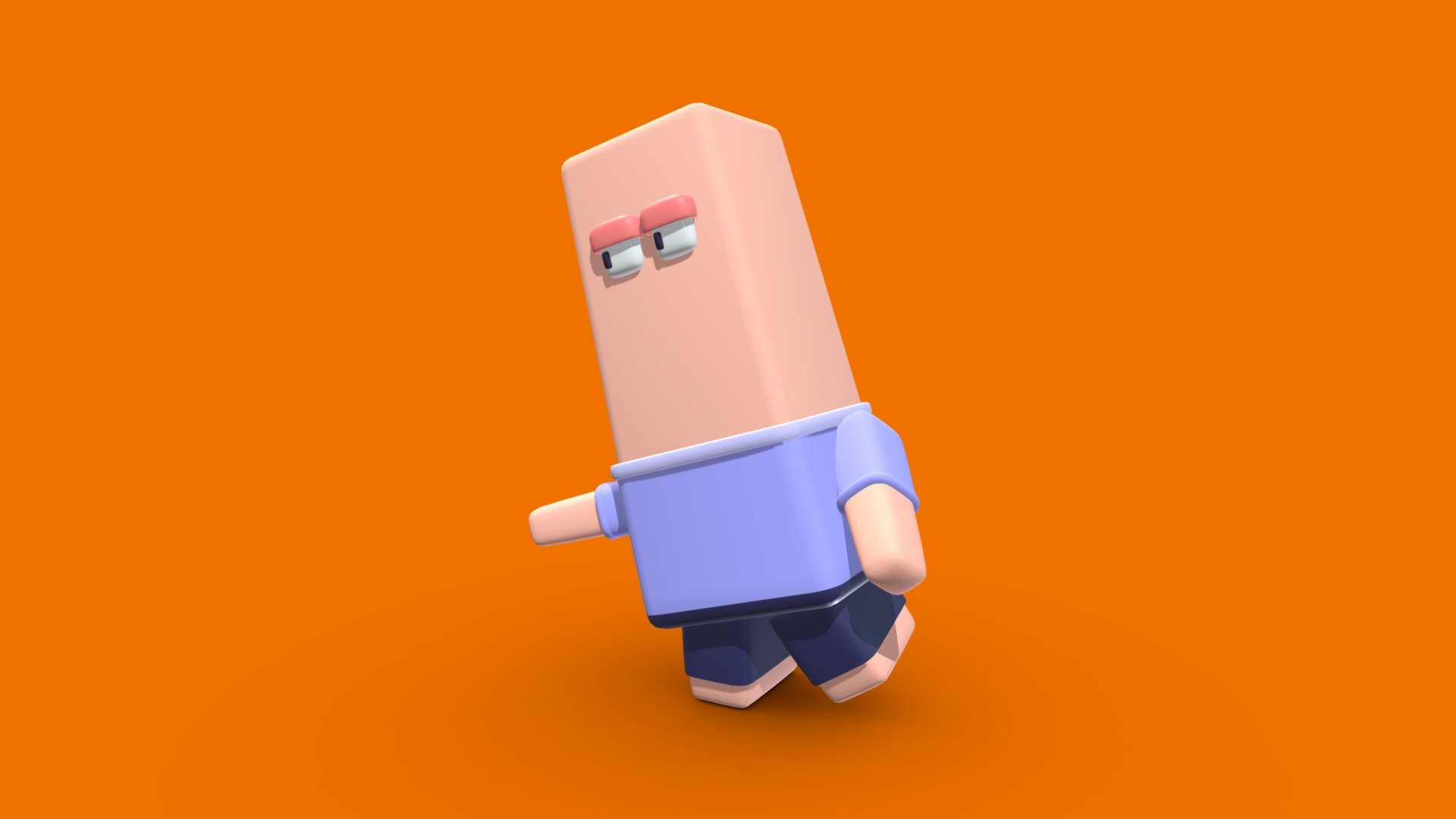 This is one among the very first character i made using blender, feel free to download and use it on your project if you want it :) - Cute cube like cartoon character - Download Free 3D model by Ndevisuals (@Wade23) 3d model
