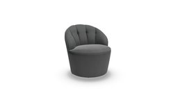 Margot Swivel Accent Chair, Pewter Grey Velvet 