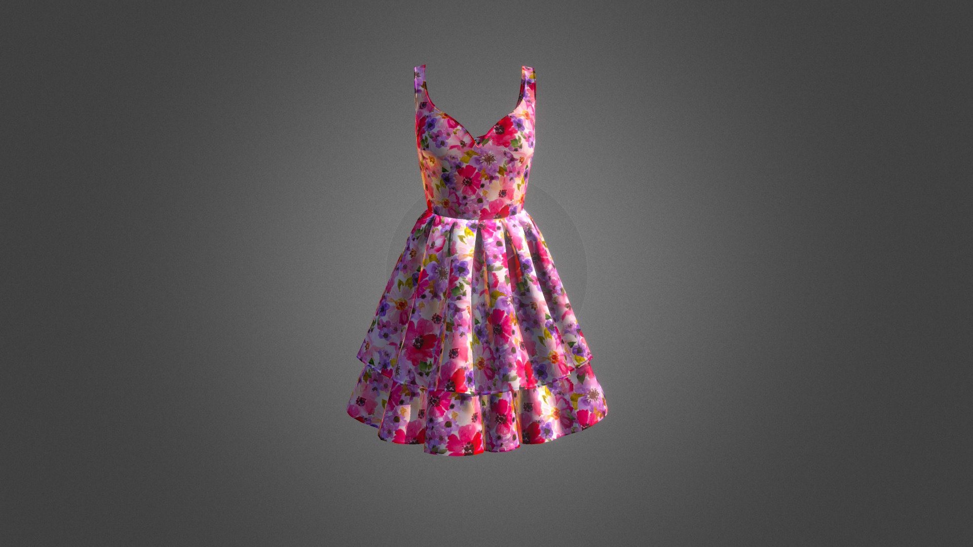 AboveKnee_Dress1 - 3D model by Sumeet Arora (@ls.rightbrain) 3d model