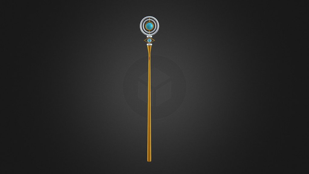 Weapon Study, future Wizard staff - Diorama Weapon - 3D model by Emhar 3d model