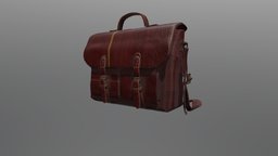 Vintage Satchel Bag vintage, bag, 3d-art, leatherbag, substancepainter, substance, maya, 3d-design-2