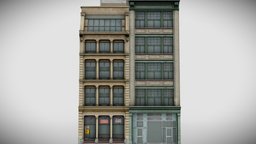 Low Poly SoHo Building Facades optimization, urban, new, brooklyn, manhattan, york, realistic, game-asset, soho, architecture, gameasset, city, building, street, gameready