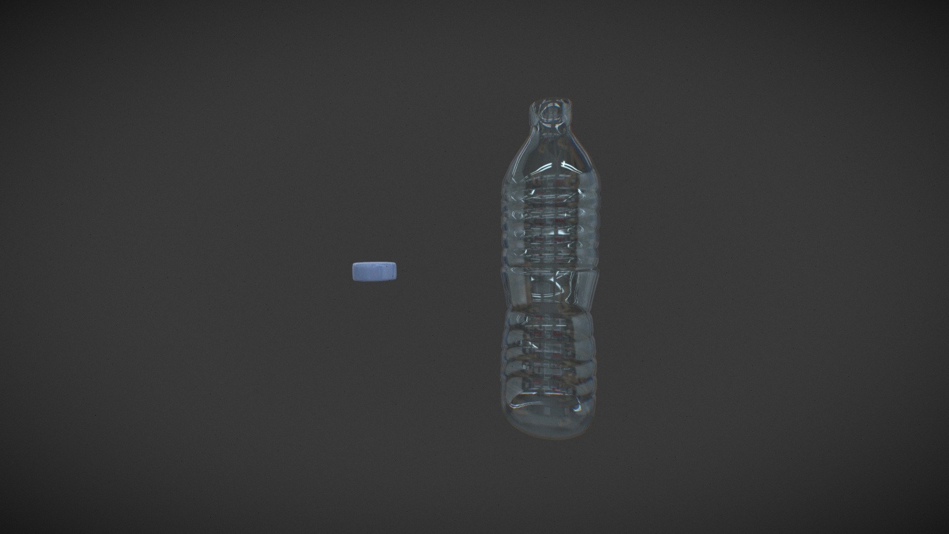 This is a 3D model of a plastic water bottle 3d model