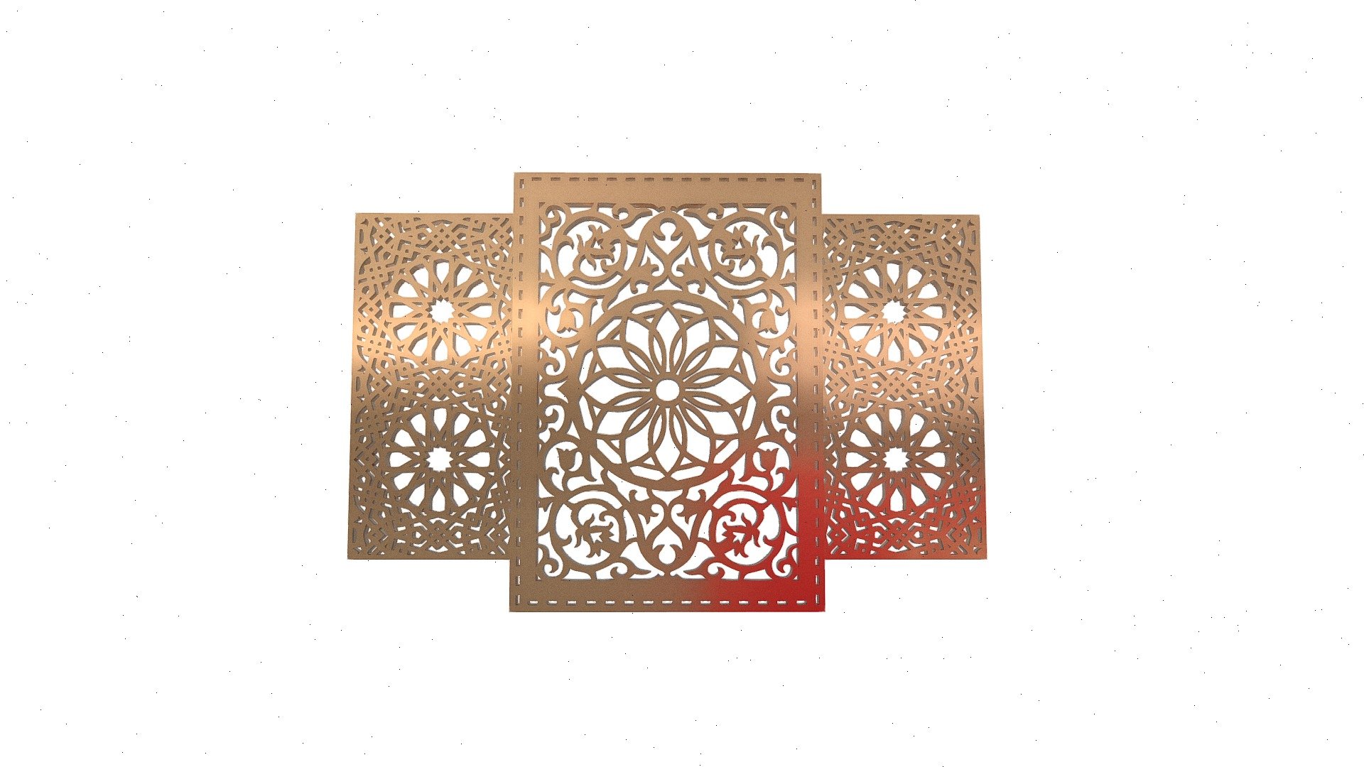 An Arabic decorative door is a beautifully designed door that features intricate and ornate details that are typical of Islamic art and design. These doors are often made from wood, metal, or a combination of both, and are adorned with a variety of geometric patterns, calligraphy, and floral motifs.

Stay connected with us and be the first to know about our latest updates, promotions, and news by following us on our social media channels. Don't miss out on exciting content and exclusive offers. Join us now and be part of our community.

Instagram1 :   www.instagram.com/medbunz

Instagram2 : www.instagram.com/wolfeey.design

Facebook : www.facebook.com/medboyanzar - Decorative Arabic Panels - Buy Royalty Free 3D model by medbunz 3d model