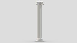 Scamozzi Column greek, ancient, vintage, retro, column, antique, classic, decorative, pillar, ionic, gothic, capital, realistic, roman, order, components, pilaster, greco, solomonic, architecture, 3d, building, history