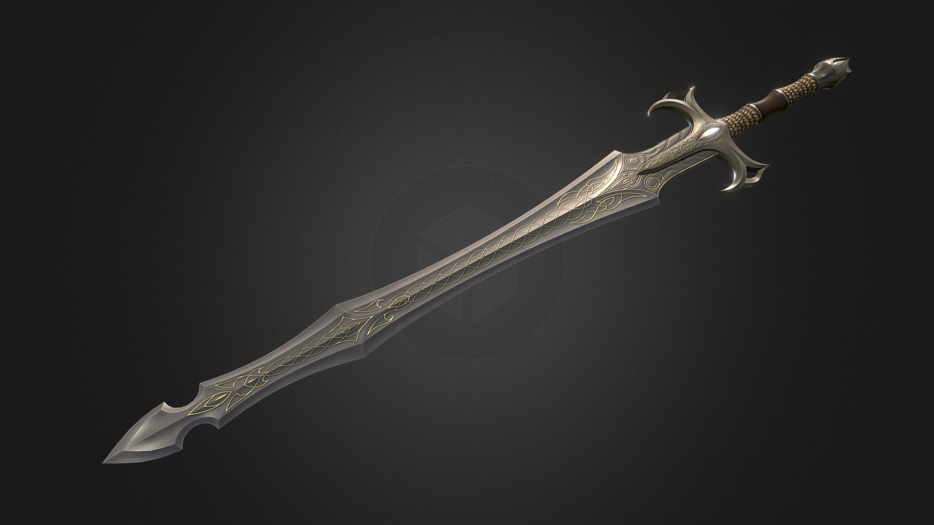 Gothic 3 Inquisitor Sword - 3D model by Ronnie Magnum (@ronniemagnum) 3d model