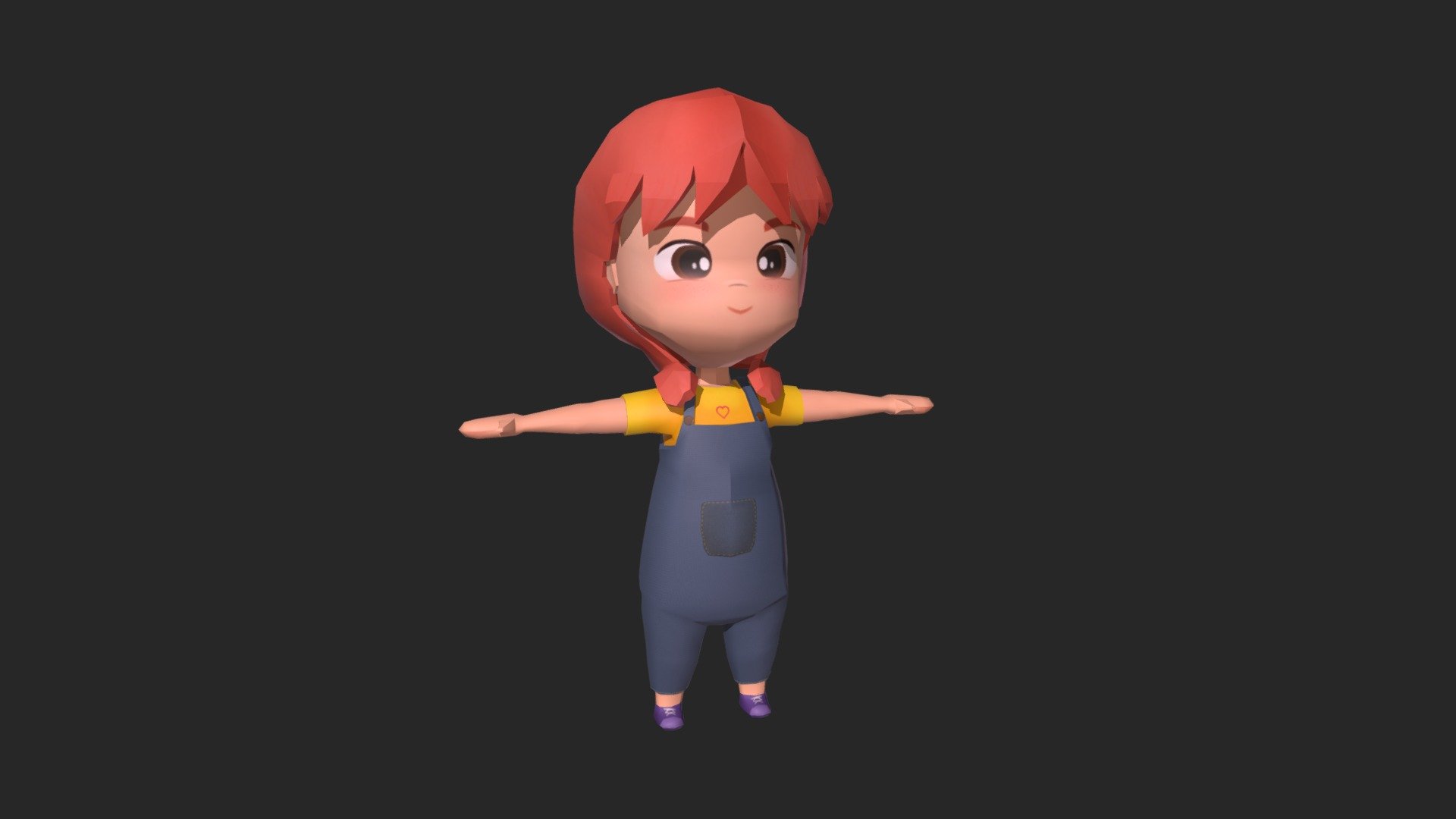 Low Poly Little Girl Character - Low Poly Little Girl - 3D model by Bell.Angsirikul 3d model