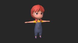 Low Poly Little Girl 