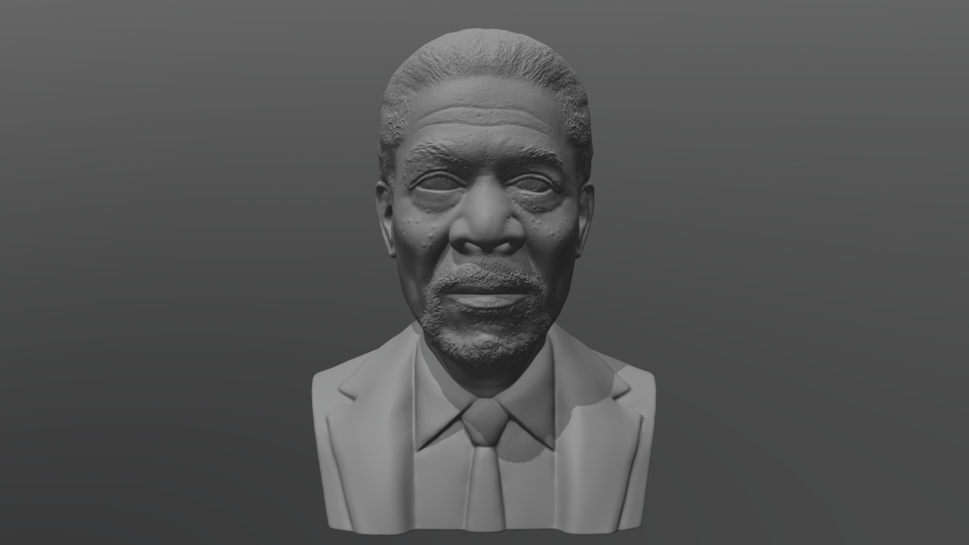 Here is Morgan Freeman bust 3D model ready for 3D printing. The model current size is 5 cm height, but you are free to scale it. Zip file contains stl. The model was created in ZBrush.

If you have any questions please don’t hesitate to contact me. I will respond you ASAP. I encourage you to check my other celebrity 3D models 3d model