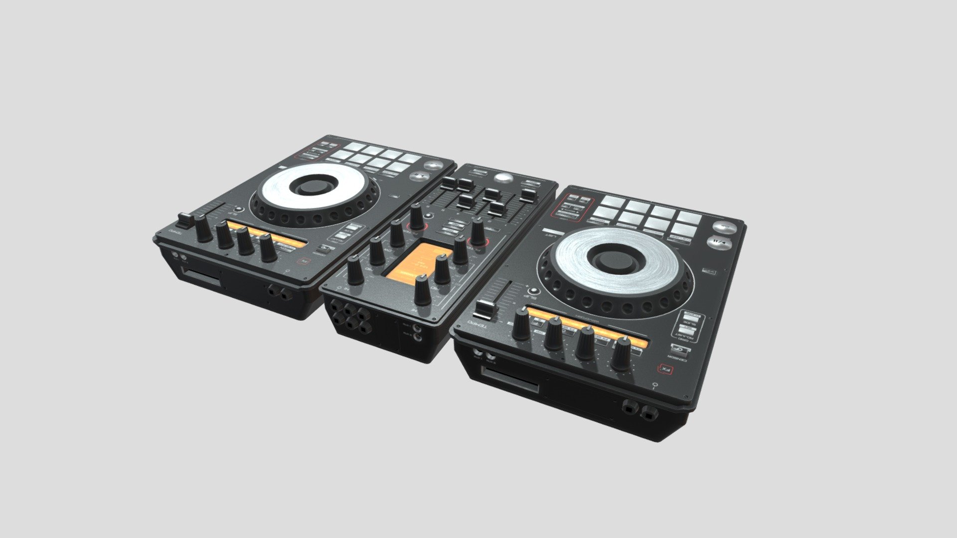 This DJ Set is perfect for any Music Animation or render, The model is Highly Detailed and UV Unwrapped. The model is Viewable from all angles and distances.

This includes:

The mesh
4K and 2K Texture set (Albedo, Metallic, ROughness, Normal, Height, Emission)
2 Variants ( Black and White Versions)
The model is UV Unwrapped with vertex colors for easy retexturing 3d model