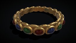 Gold Jeweled Bracelet