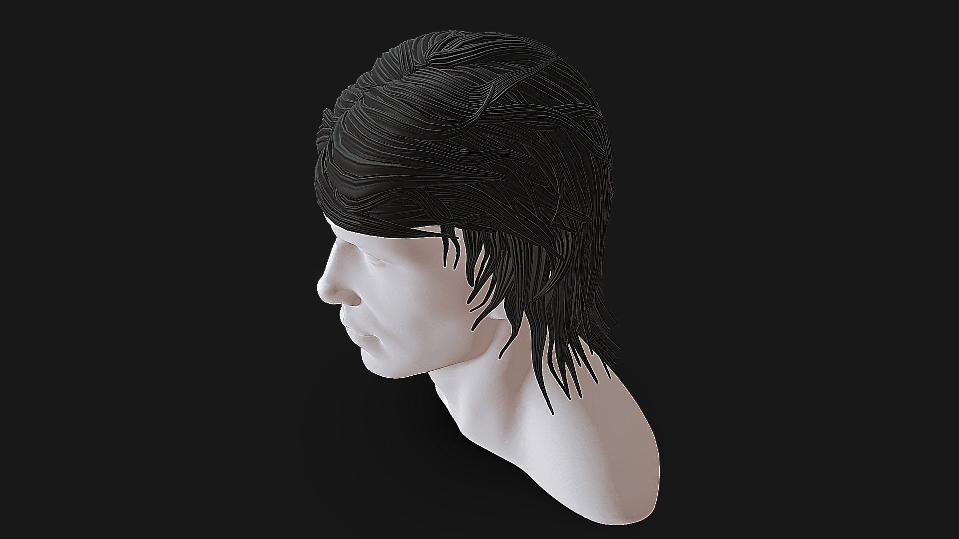 Made in Zbrush - Male Hair - Midpoly - Buy Royalty Free 3D model by Viky_3D (@VikyStefiniv) 3d model
