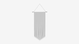 Wall pennant tall tall, symbol, flag, country, indoor, sign, award, fabric, winner, pole, banner, conference, nation, pennant, 3d, pbr, sport, wall