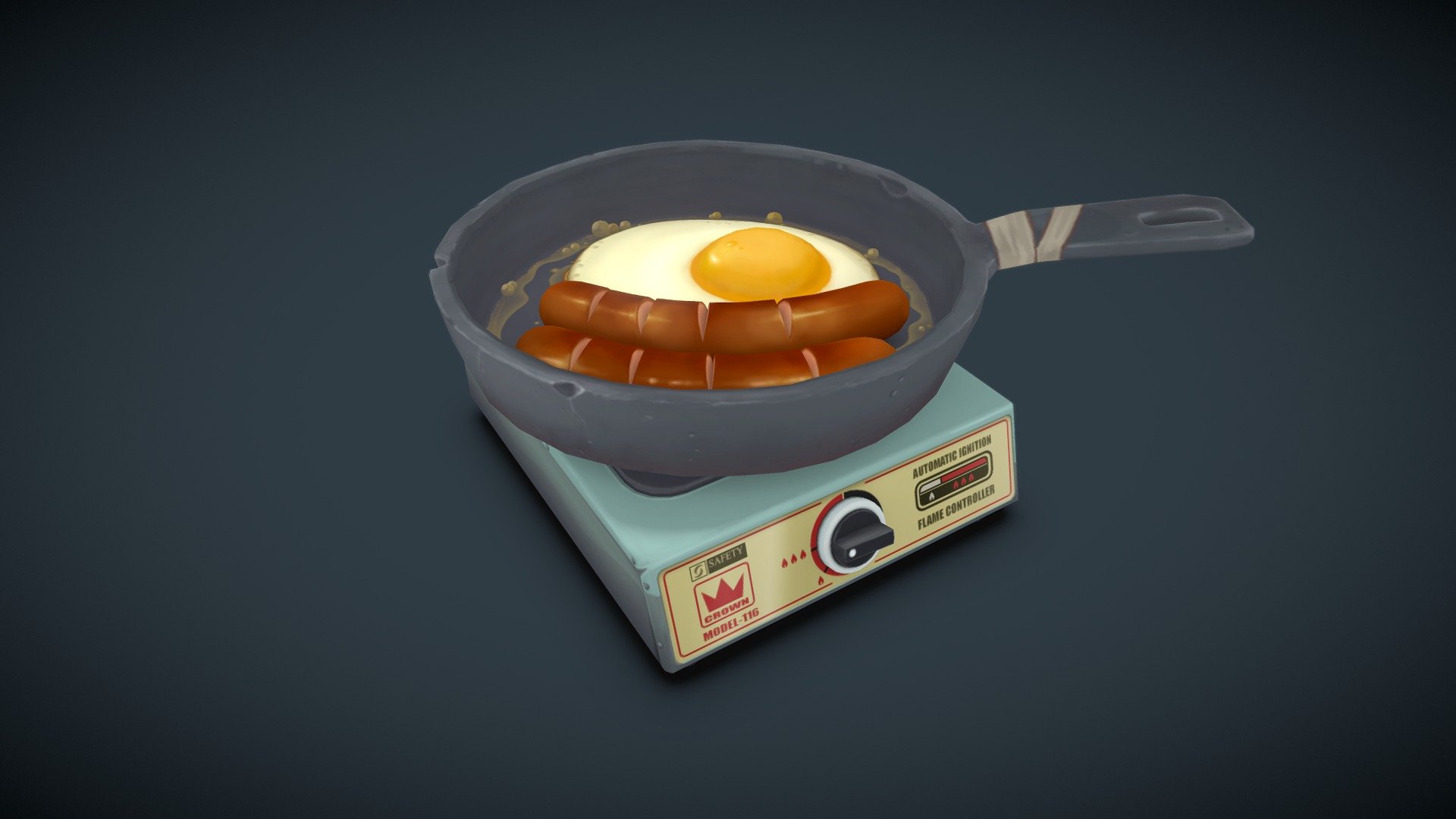 That's my first try to make a delicious meal.
A huge thanks to Betty Jiang, her artwork inspired me to this project.
This is my first experience in animation as well.
https://www.artstation.com/artwork/VXXN5 - Egg Jiggle - 3D model by Nikita [shacr0w] Vorobyev (@shacr0w) 3d model