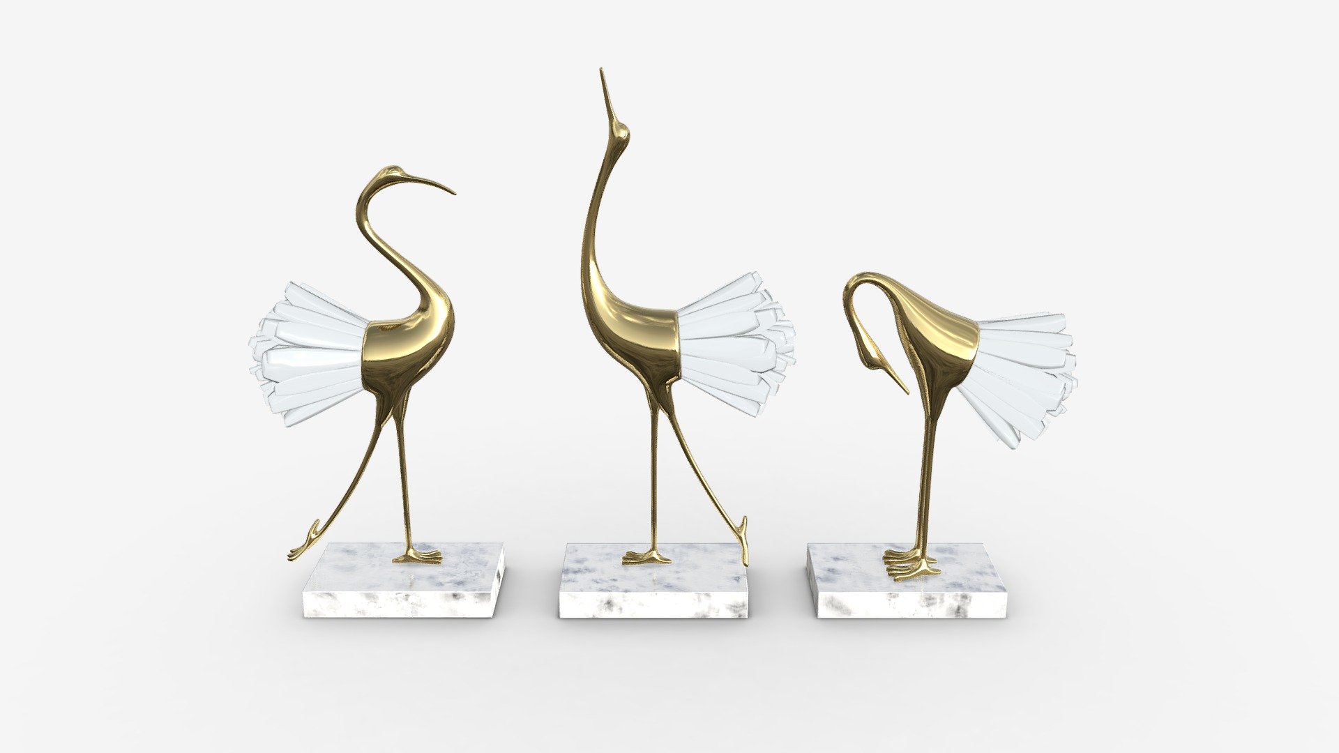 Decorative Crane Figurines - Buy Royalty Free 3D model by HQ3DMOD (@AivisAstics) 3d model