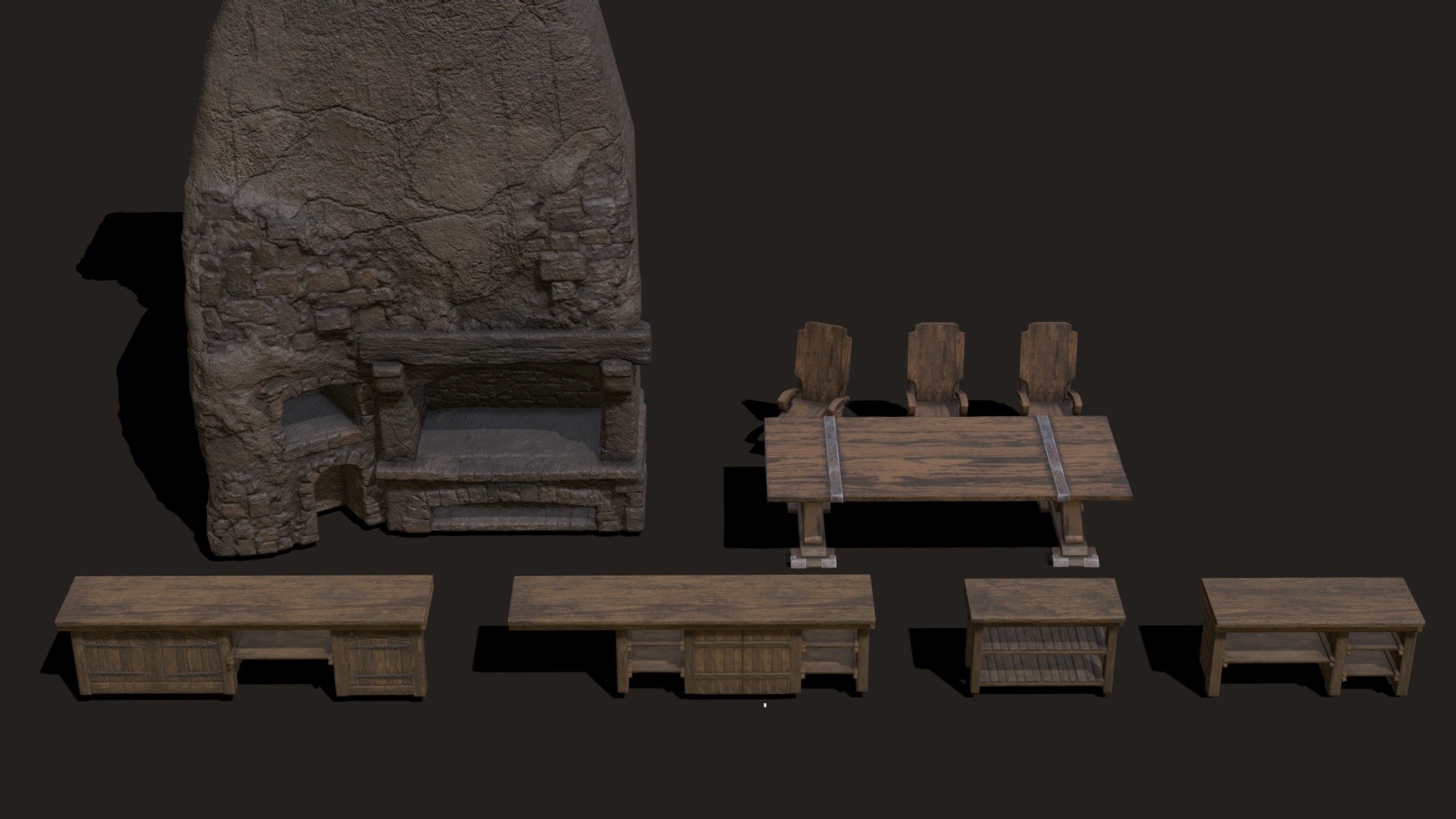 Medieval Props/Assets - Download Free 3D model by neos_nelia (@neosnelia) 3d model