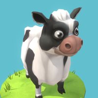 Cow commander, cow, cute, siegecraft, cartoon, animal