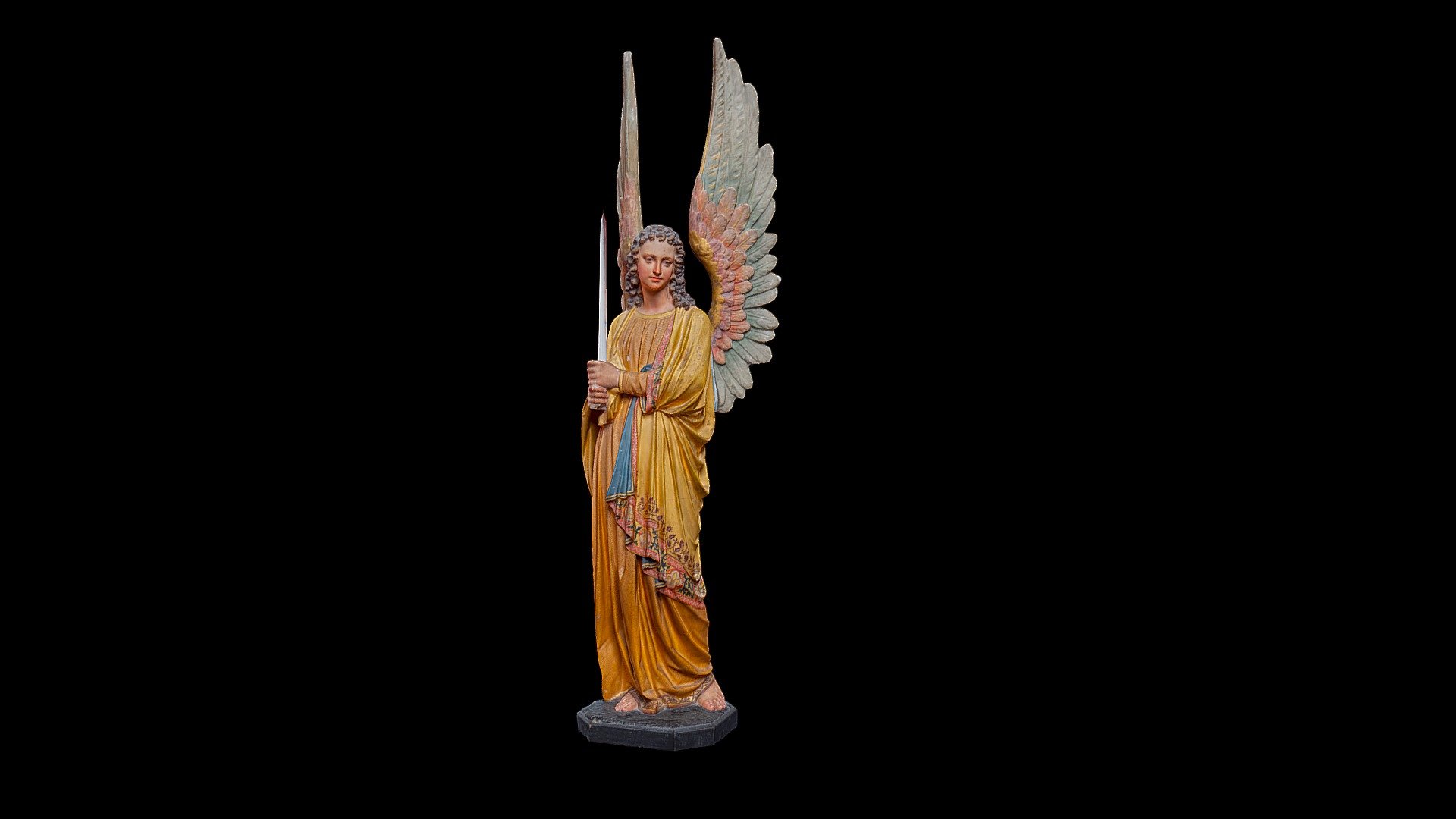 Statue d'ange dans le choeur de l'église Saint Fiacre de Dison - Angel (statue) - Buy Royalty Free 3D model by LZ Creation (@jmch) 3d model