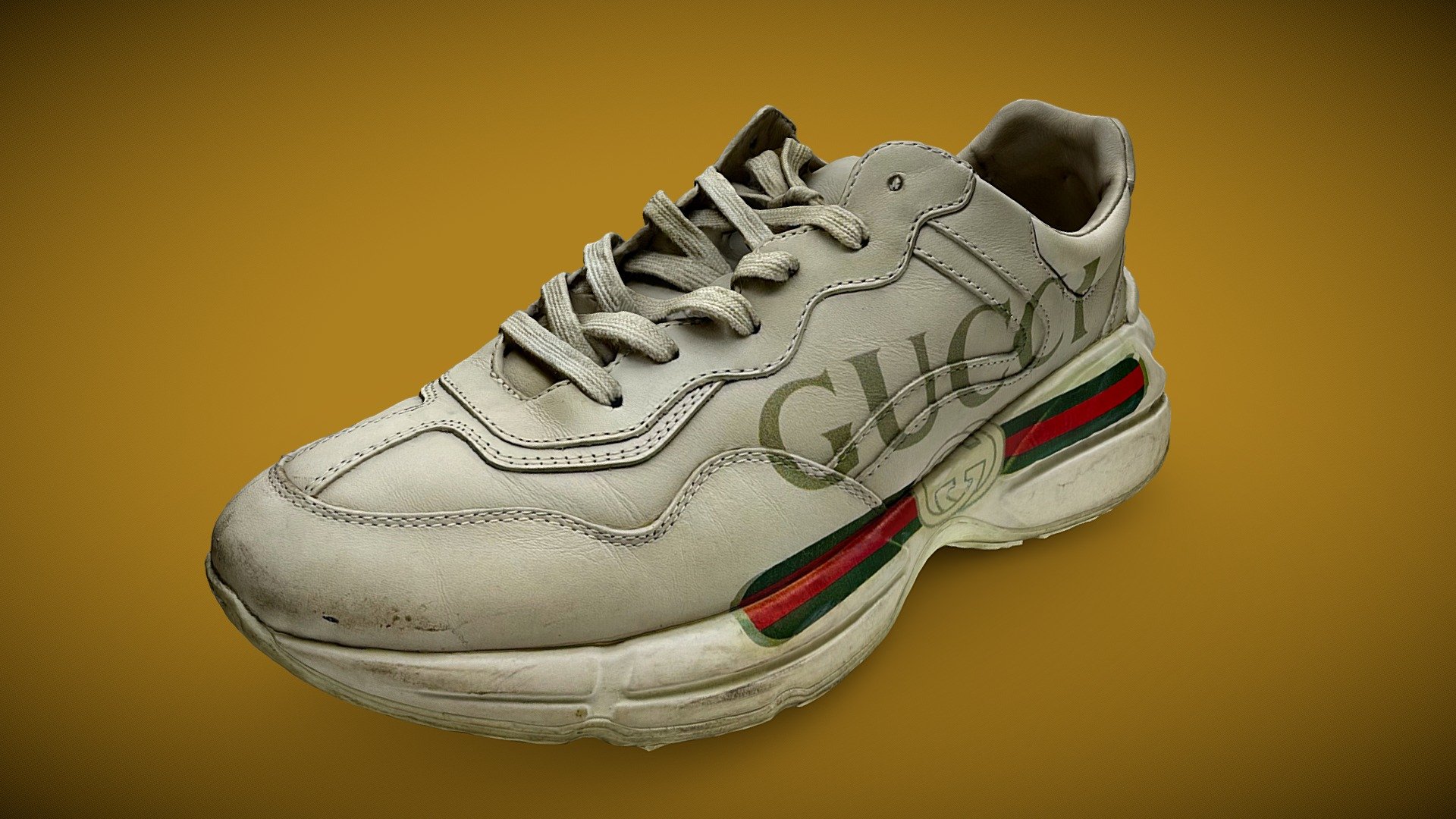 Using Meta Vision, a Photoscan program created by MetaBank

[Model number] [Style code] 528892-DRW00-9522

[Release date] -

[Color] IVORY LEATHER - (W) Gucci Rhyton Leather Sneakers Logo - Buy Royalty Free 3D model by meta vision (@animakid) 3d model