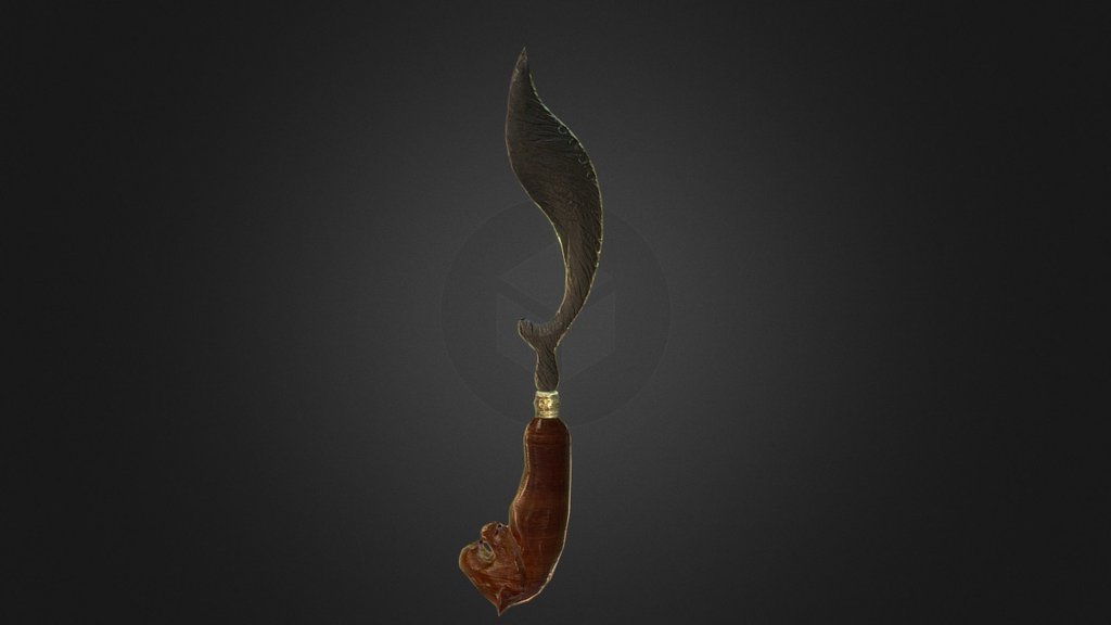 Indonesian traditional weapon and native blade of Sundanese people in Western Java, Indonesia - Kujang Ciung - 3D model by Egi Setiawan (@giseti) 3d model