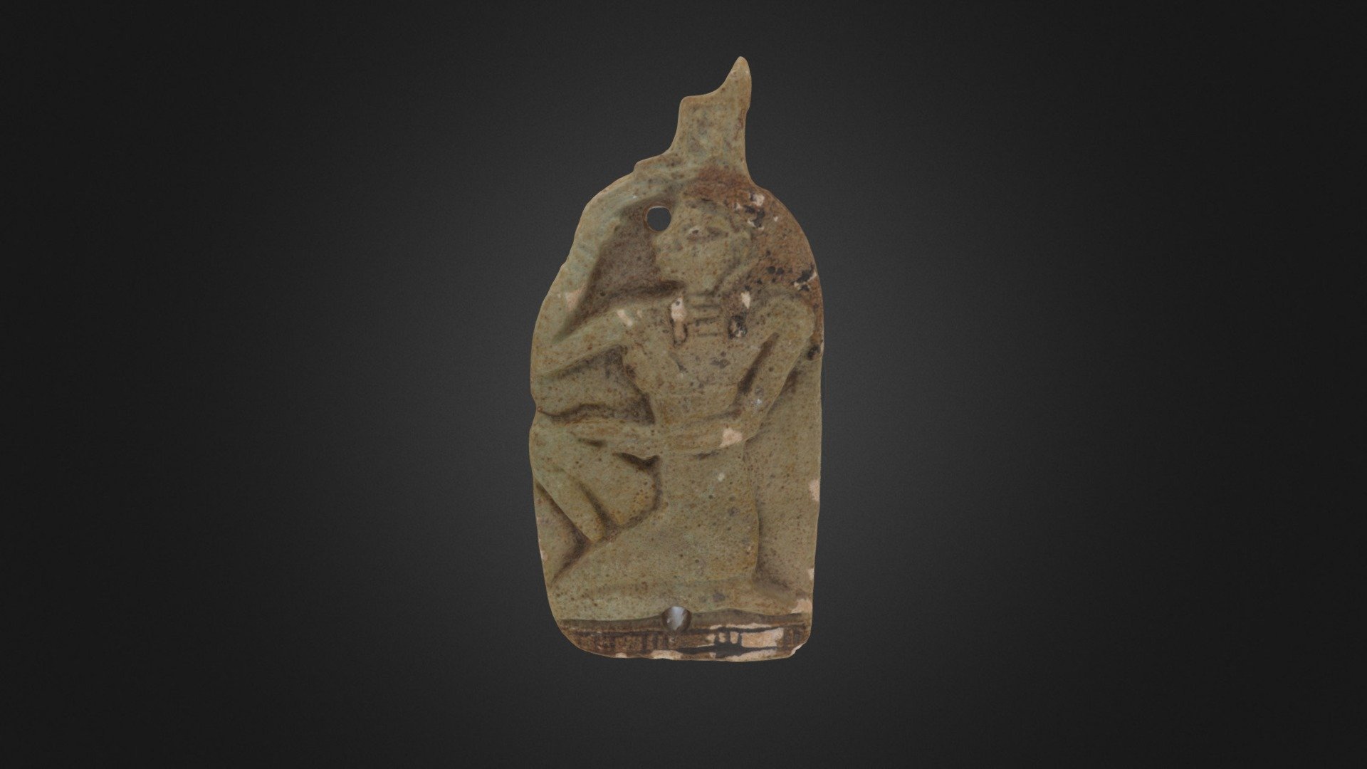 Number: RAFFMA, EG.01.009.2001 - Faience Amulet of Isis (RAFFMA Artifact) - 3D model by raffmacsusb 3d model