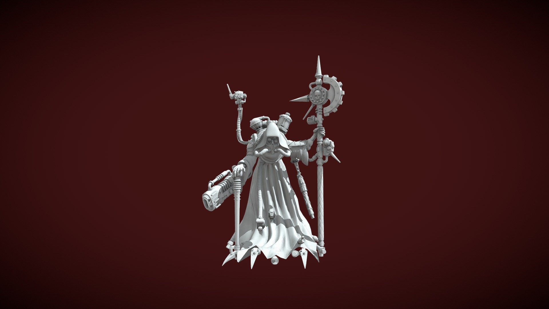 Warhammer 40.000 Tech-Priest (Fan Art) - 3D model by ArtemLarin (@Artem_Larin) 3d model