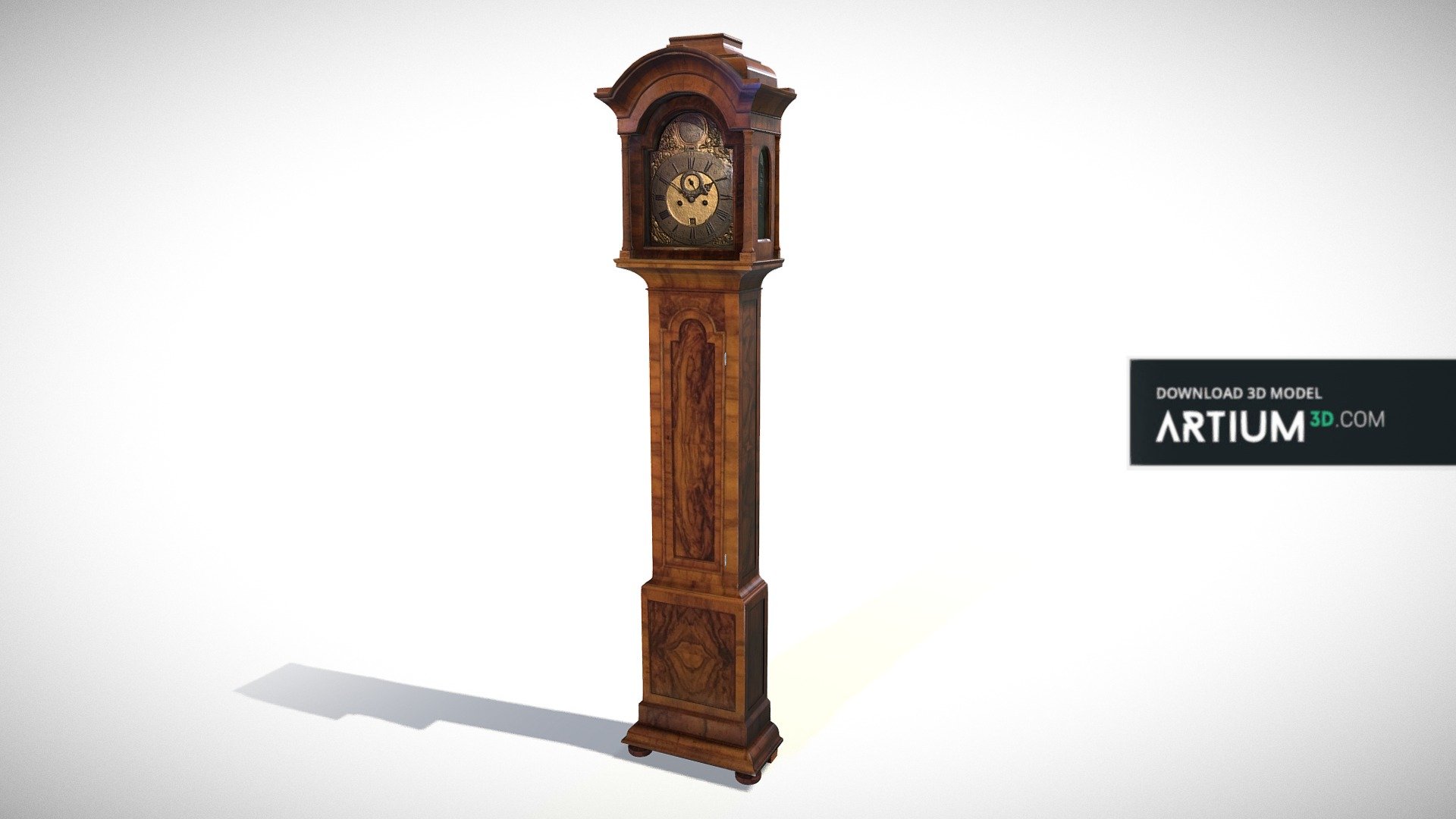 Baroque long case clock – England, London
walnut furniture, brass mounted

size: h-257 cm

code: H-009

Download 3D model - Baroque long case clock – England, London - Buy Royalty Free 3D model by ARTIUM3D 3d model