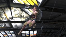 This is not WONDER WOMAN by PhiBix warrior, action, dc, jump, movie, wonderwoman, longhair, lasso, cc-character, brokenglass, character, game, 3d, animation, sword, animated, rigged, shield, phibix, windowcrash