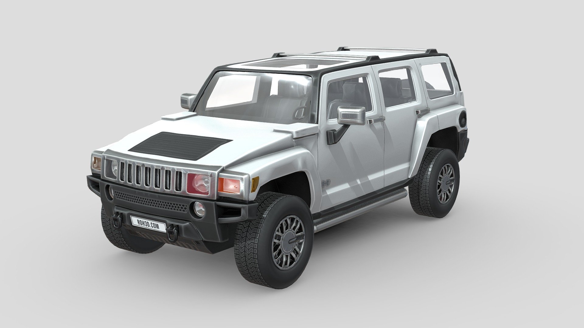 Low Poly Car: Hummer H3 2010. Nice geometry and surface flow. Perfect for every kind of project 3d model