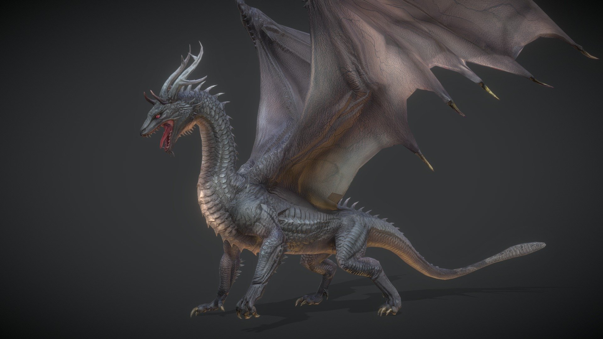 Black Dragon - 3D model by Tokiyoshi Takaya (@takayatokiyoshi) 3d model