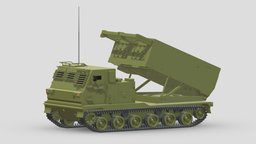 M270 Multiple Launch Rocket System missile, truck, vehicles, system, armored, army, heavy, defense, launch, combat, tank, battle, launcher, rocket, camouflage, large, armament, multiple, vought, mlrs, m270, weapon, vehicle, military, air