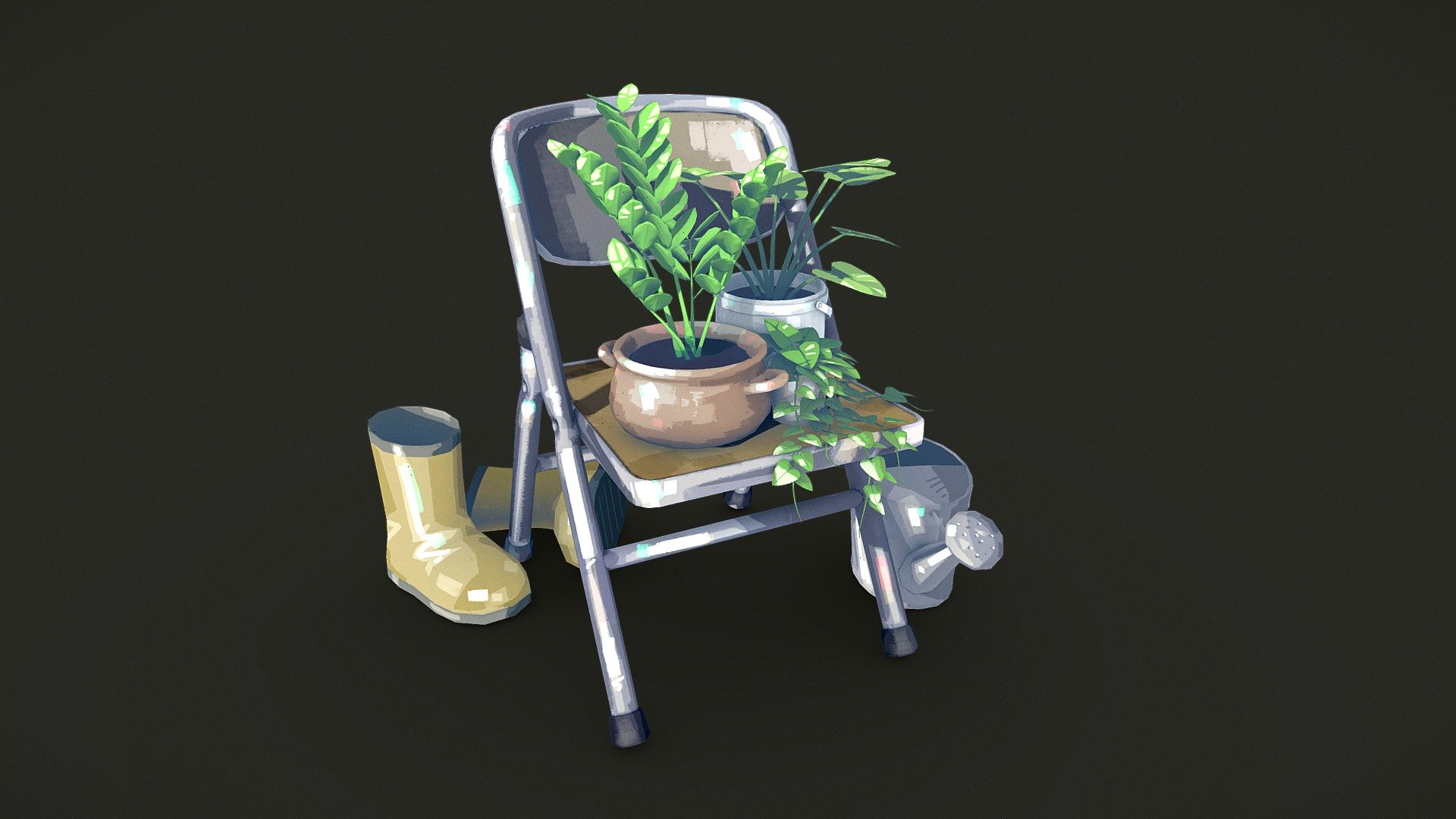Inspired by my mothers garden, and her dedication with plants, this is also my first attempt at stylizing plants.

Using Blender, Substance 3D Painter 3d model