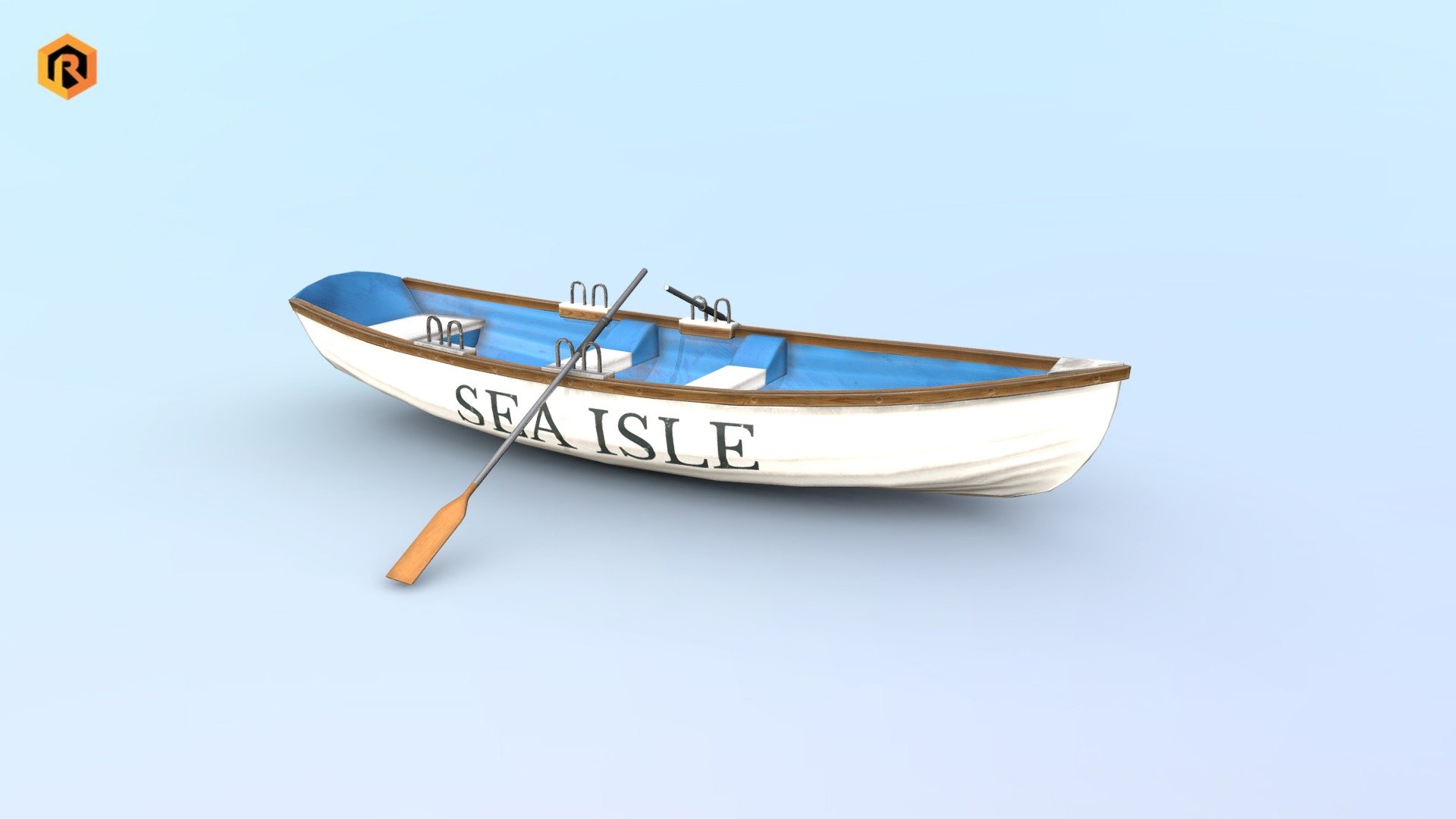 Low-poly PBR 3D model of Rescue Boat With Oars.
This 3D model is best for use in games and other VR / AR, real-time applications such as Unity or Unreal Engine.  It can also be rendered in Blender (ex Cycles) or Vray as the model is equipped with all required PBR textures.  

Technical details:




2 PBR textures sets (Main Body and Oar) 

1821 Triangles

1763 Vertices

The model is divided into few objects (Main Body and Oars)

Lot of additional file formats included (Blender, Unity, Maya etc.)  

More file formats are available in additional zip file on product page.

Please feel free to contact me if you have any questions or need any support for this asset.

Support e-mail: support@rescue3d.com - Rescue Boat With Oars - Buy Royalty Free 3D model by Rescue3D Assets (@rescue3d) 3d model
