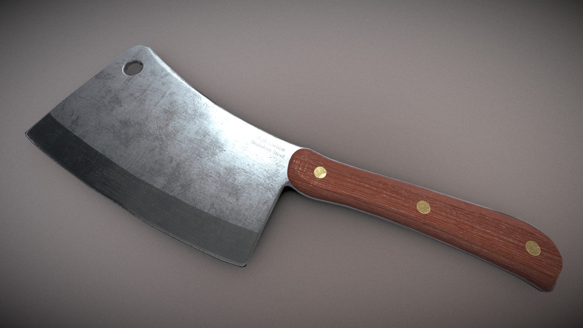 A butcher's cleaver with a bloody version. Part of a set I've recently started working on. Hope you enjoy!
Modeled and rendered in Blender 3.1.2. Textured in Substance Painter 6.1.1.

Includes FBX, Blend file, and 4k textures and alt textures 3d model
