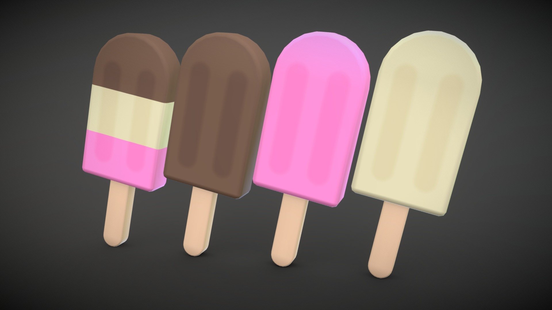 A game-ready model. 

Modeling in Blender and texturing in Substance Painter. 

396 Tris - Popsicle 01 (Sweet Pack #01) - Buy Royalty Free 3D model by cubeboystudios 3d model