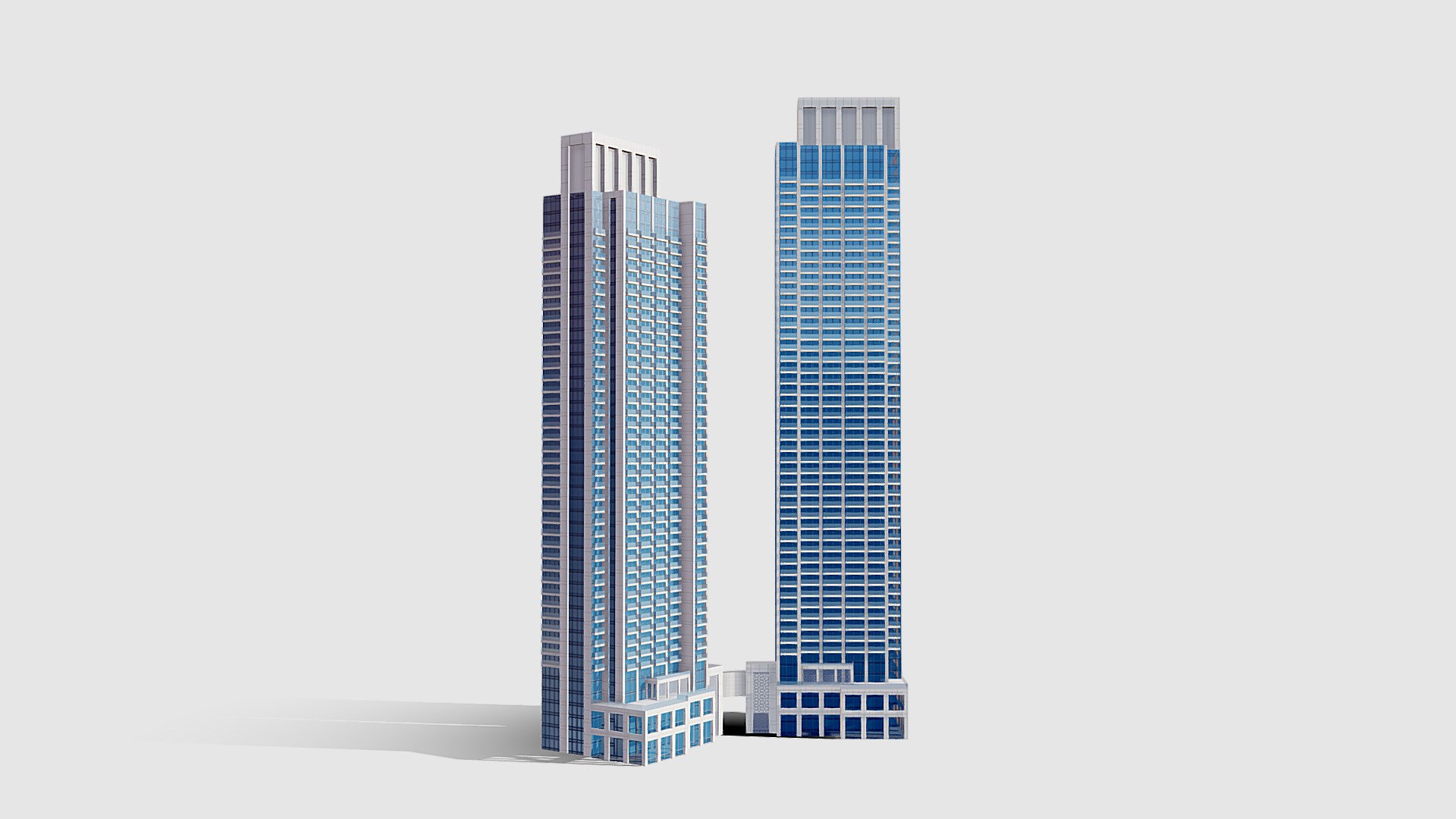 Act Towers - Dubai - Buy Royalty Free 3D model by 1Quad (@1.Quad) 3d model