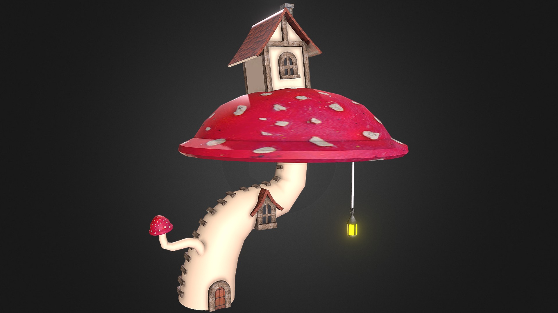 A mushroom house i made a while ago 3d model