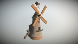 Windmill farm, windmill-animated, unity, unity3d, house, village