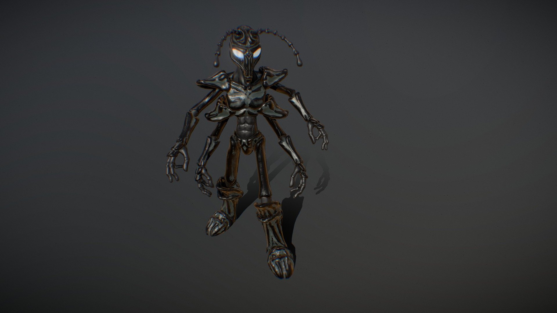 Mascotte from Blackant Master Studio. Inspirer Head using IA Night Cafe  generation 3d model