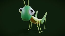 Grasshopper Toon insect, toon, cute, cricket, grasshopper, nature, character