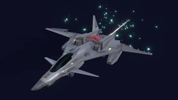 Scifi Fighter Aircraft "Velos" airplane, aircraft, vehicle, scifi, military, war, space