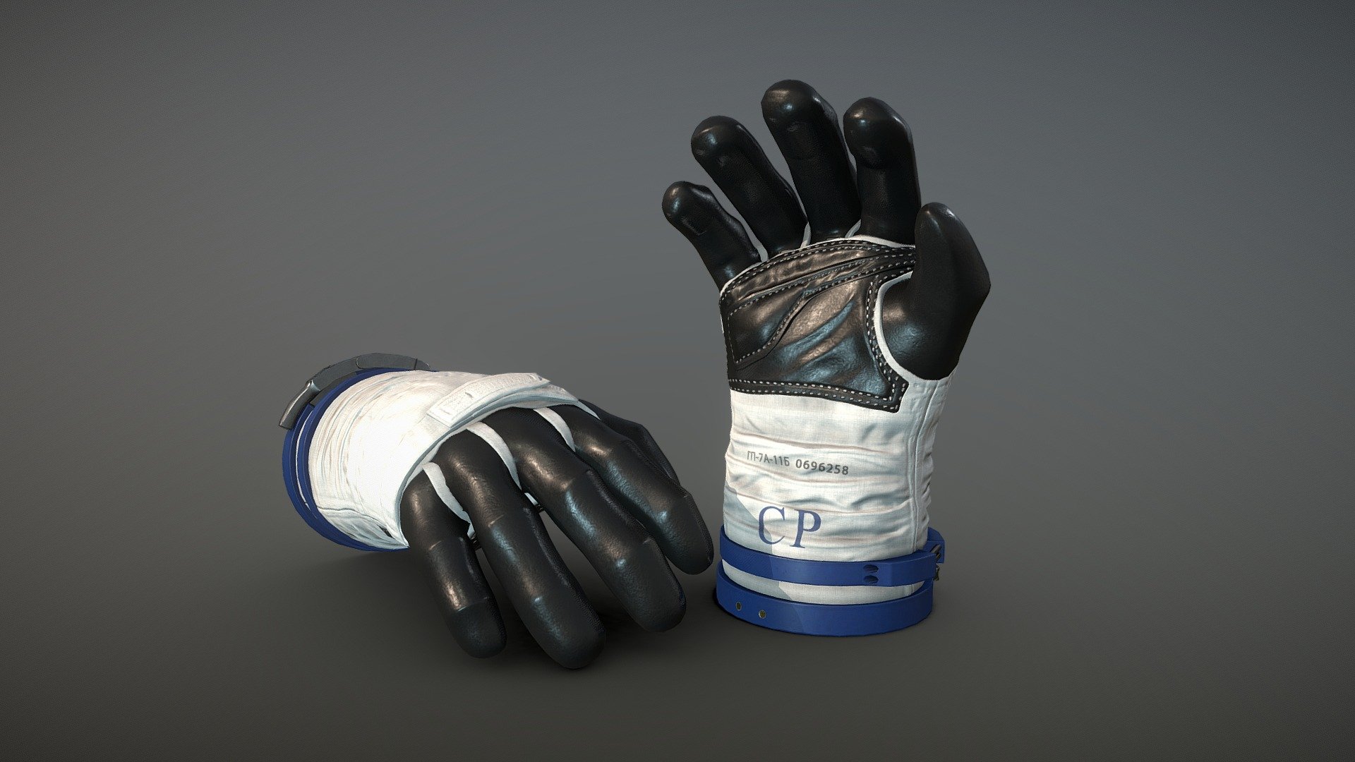 Russian Cosmonaut Gloves 3d model