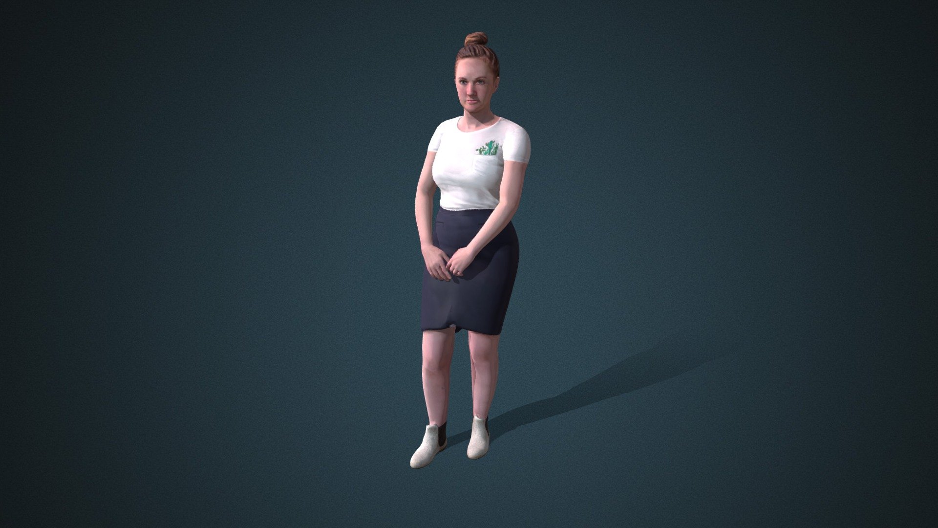 Do you like this model?  Free Download more models, motions and auto rigging tool AccuRIG (Value: $150+) on ActorCore
 

This model includes 2 mocap animations: Modern_F_Talk(D),Modern_F_Walk. Get more free motions

Design for high-performance crowd animation.

Buy full pack and Save 20%+: Street People Vol.2


SPECIFICATIONS

✔ Geometry : 7K~10K Quads, one mesh

✔ Material : One material with changeable colors.

✔ Texture Resolution : 4K

✔ Shader : PBR, Diffuse, Normal, Roughness, Metallic, Opacity

✔ Rigged : Facial and Body (shoulders, fingers, toes, eyeballs, jaw)

✔ Blendshape : 122 for facial expressions and lipsync

✔ Compatible with iClone AccuLips, Facial ExPlus, and traditional lip-sync.


About Reallusion ActorCore

ActorCore offers the highest quality 3D asset libraries for mocap motions and animated 3D humans for crowd rendering 3d model