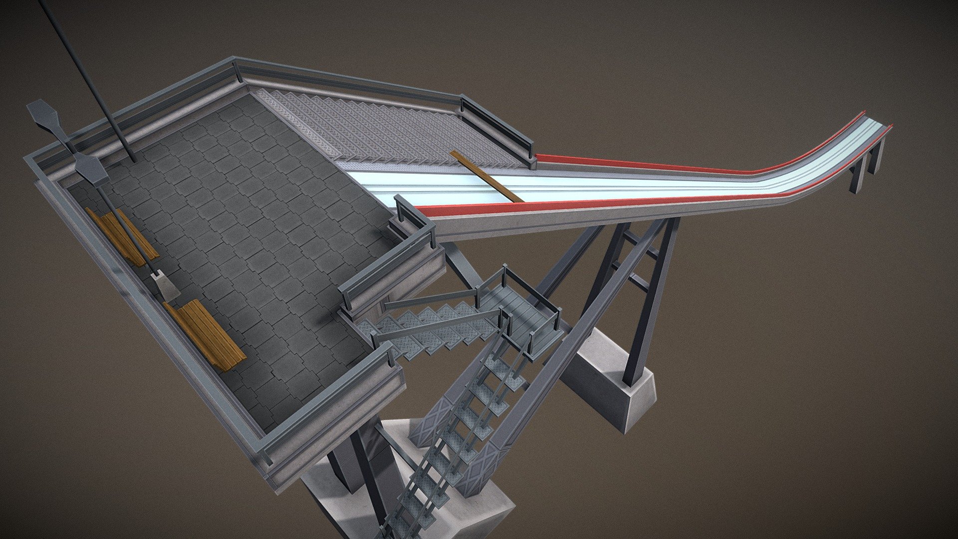 Ski Jump - 3D model by Amonther - Dominik Jakubczyk (@Amonther) 3d model