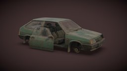 2108 Model Rusted lada, 3ds-max, samara, vaz, vaz2108, 2108, russian-car, substance, low-poly, pbr, substance-painter