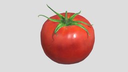 Tomato Low Poly PBR Realistic plant, food, fruit, red, ketchup, vr, nice, ar, fresh, fruits, realistic, kitchen, yellow, tomato, vegetable, tomatoes, asset, game, 3d, pbr, low, poly