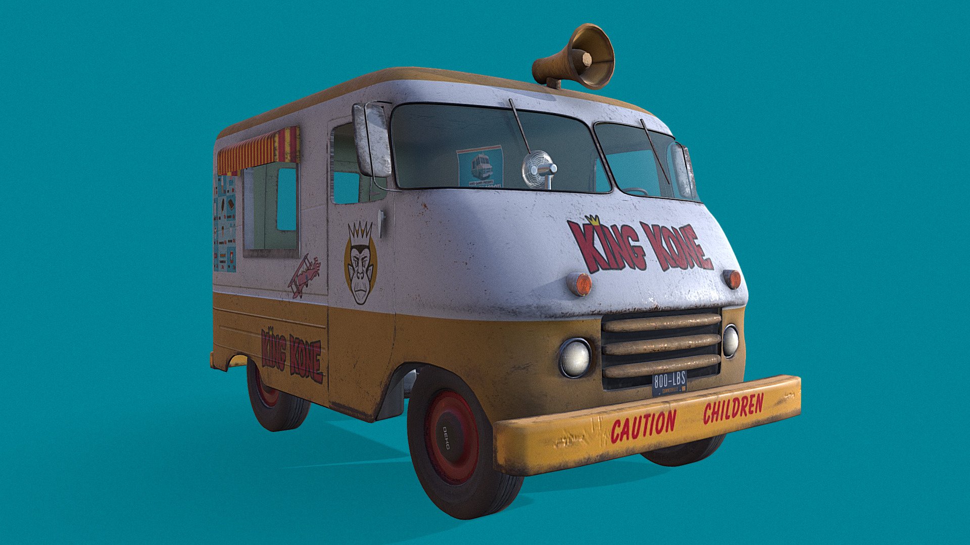 King Kone, a vintage ice cream truck for the upcoming game, &ldquo;Scoop &lsquo;N' Scoot