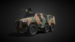 VBMR Griffon realtime, griffon, low-poly-model, military-vehicle, unity, 3dsmax, substance-painter