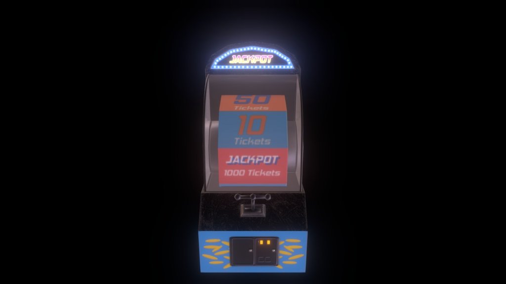 This is a model of a jackpot arcade game. The wheel and lever are separate meshes. This is apart of a larger collection of arcade themed game-ready models.

Available at:
http://open-fuse.com/product/arcade-jackpot-game/ - Arcade Jackpot Game - 3D model by Darrell Branch (@OpenFuse) 3d model